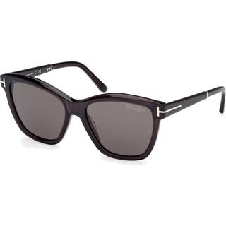TOM FORD Kvinde FT1087 LUCIA 05D Solbriller Acetat Sort Grå Firkantet Polariseret