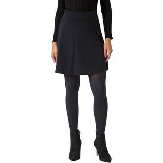 Roman Roman Black Elastic Waist Stretch A Line Skater Skirt