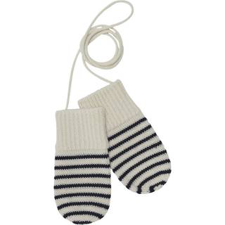 FUB Stribede Vanter I Uld Ecru/Dark Navy 56/68 cm  Creme  56/68 cm  Unisex