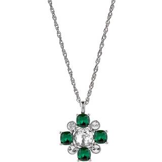 DYRBERG/KERN SASSI HALSKÆDE 430065 (Silver, Green, ONESIZE)
