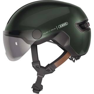 ABUS HUD-Y ACE cykelhjelm LED Moss Green - Hjelmstørrelse 51-55 cm