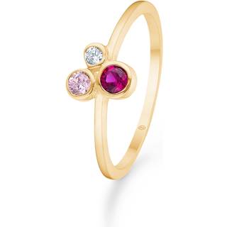 Mads Z - Emily ring i 8 kt guld m. pink zirkonia**