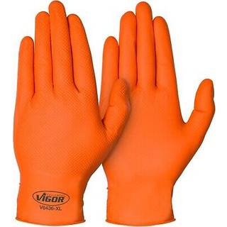 VIGOR grip nitrilhandsker orange 100 stk (V6436-L)