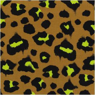 Stoffabschnitt Canvas Acid Leo karamell 50x140cm - Karamell