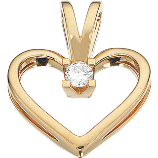 Kleopatra Hjerte Vedhæng 0,05 ct. i 14 Karat Guld fra Scrouples