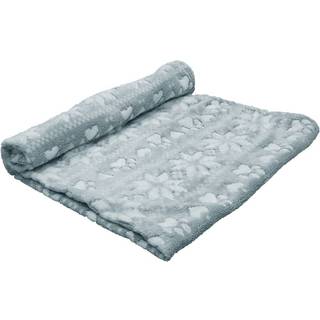 Fleece plaid "FLOKON" grey, 70 x 100 cm