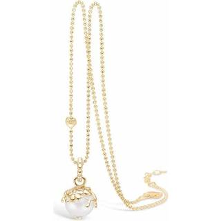 Blossom Copenhagen halskæde i forgyldt med perlevedhæng - 45 cm