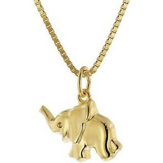 Acalee 50-1032 Halskette mit Glücksbringer Gold 333/8K Elefant Collier