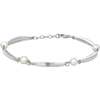Siersbøl Banan & Perle armbånd sølv, 16,5+2 cm