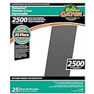 Gator 9 """" X 11 """" Vandtæt slibningark 2500 Grit 25 Pack