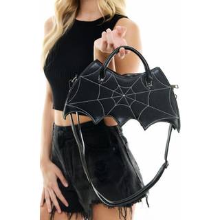Fledermaus Handtasche mit Spinnennetz Detail