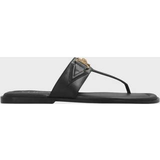 Versace Medusa leather thong sandals - black - EU 40