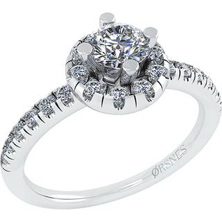 14 Karat Hvidguld Ring fra Henrik Ørsnes Design med Diamanter 0,92 Carat W/SI