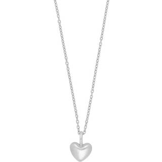Siersbøl Shape Sølv vedhæng hjerte mat med kæde