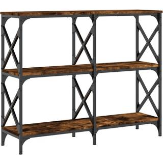 konsolbord 100x28x80,5 cm konstrueret træ røget egetræsfarve