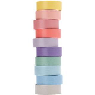 Paper Poetry Tape Set pastell 15mm 5m 10 Stück - Mehrfarbig