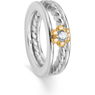 Blomst Sterling Sølv Ring fra Randers Sølv RS117738Z