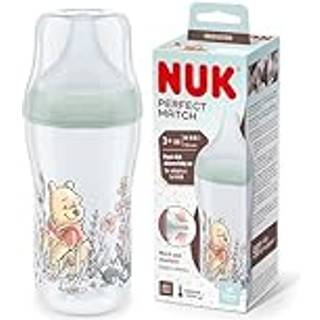 NUK Perfect Match sutteflaske Peter Plys med temperaturkontrol, fra 3 måneder, 260 ml