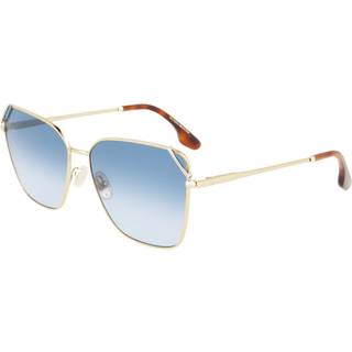 Victoria Beckham Kvinde VB228S 720 Solbriller Metal Guld Blå Geometrisk Fotokromatisk