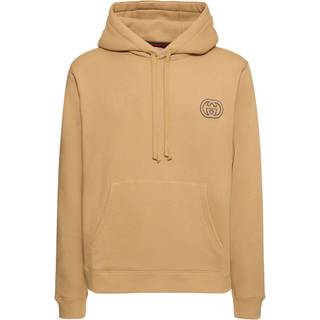 Gucci - Logo-Appliquéd Cotton-Jersey Hoodie - Men - Brown - L