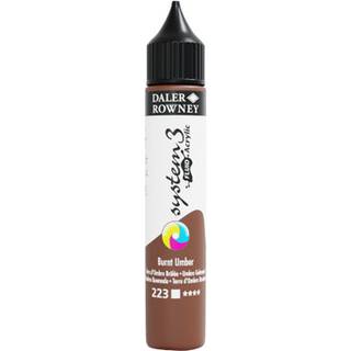 System 3 Fluid Acrylic - 29,5ml. Burnt Umber