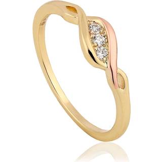 Past Present Future® 9ct Solid Gold Ring with Diamonds