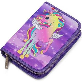 JEVA Penalhus Onezip Unicorn - Lyserød