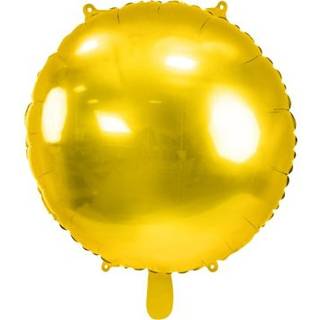 1 stk. Guld folieballon i spejlfinish, 45 cm før oppustning, inkl. sugerør til festlig dekoration
