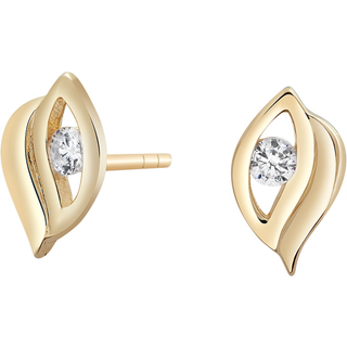 Siersbøl 8kt. guldørestikker med cubic zirkonia