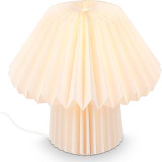 Origami bordlampe af hvidt papir, 27x26cm