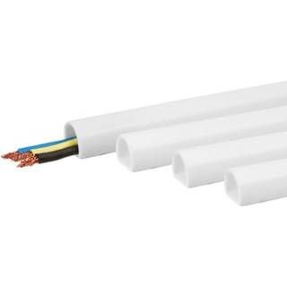 Nordic Quality Cable Duct 7.0mm hvid m/tape 1m 4 pk