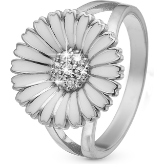 Christina Jewelry Marguerite ring i sølv med zirkonia Ø15mm - Str. 53