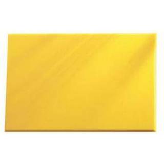 Skærebræt i ekstra kraftig polyethylen plast 46x30x2,5cm gul