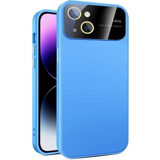 iPhone 15 Plus Hybrid Plastik Bagside Cover m. Indbygget Kamerabeskytter - Lyseblå