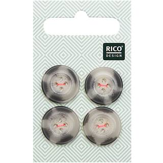 Knopf beige-grau 1,7cm strukturiert - Beige, Grau