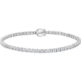 Siersbøl 14kt. hvidgulds tennisarmbånd dia. 2.0ct W/SI