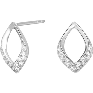 Siersbøl sølvørestikker øje med cubic zirkonia