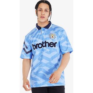 Score Draw Manchester City FC '92 Home Retrotrøje Herre, Blue - XL