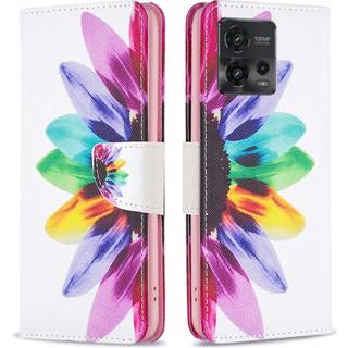 Motorola Moto G72 Læder Flip Cover m. Pung - Solsikke