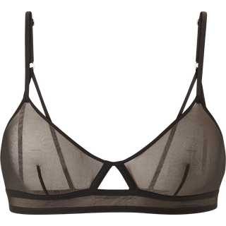 Understatement | Mesh Cut-Out Triangle Bralette - Black