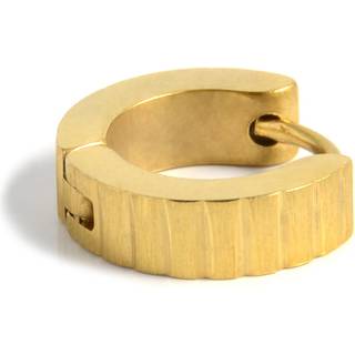 Hakket Guld Rund Ørering