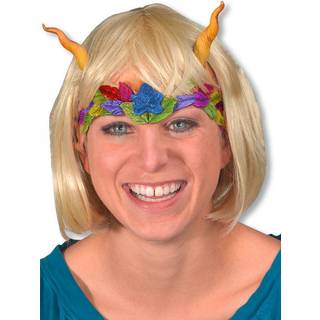 Feen Halbmaske mit Perücke