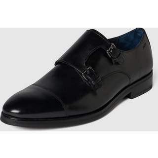 JOOP! Herren Doppelmonkstrap schwarz Glattleder
