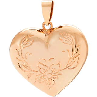 Siersbøl 14kt. guldhjerte med gravering 17x12mm