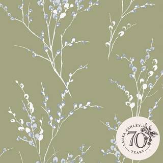 Laura Ashley Wallpaper Pussy Willow 121074