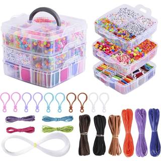 Peirich smykker, der fremstiller perle-s?t, inkluderer 44 broderiproduktion med 3-lags arrang?ropbevaringsboks med tr?de over 4900 perler til ven