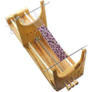 Beadsmith Rick's perleing v?ven 13,5 x 3,75 x 4,5 tommer tr? To-Warp Loom Illustrerede instruktioner inkluderede ingen samling kr?vet brug til at
