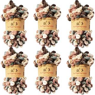 Jubileeyarn Fun Finger Loops Yarn - Jumbo Polyester - 100G/Skein - Demeter - 6 Skeins