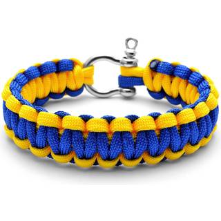 Blåt/Gult Paracord Armbånd