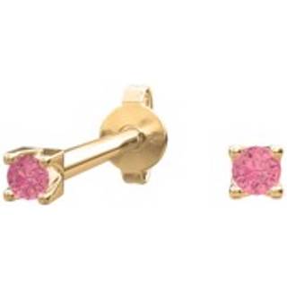 Siersbøl 14kt. guldørestikker pink topaz